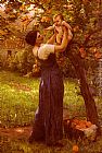Hippolyte Camille Delpy Famous Paintings - Mere Et Enfant Dans Le Jardin